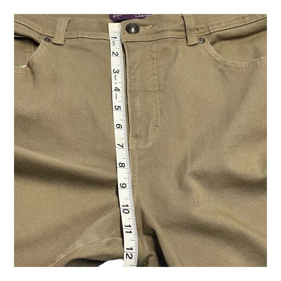 Gloria Vanderbilt Amanda Jeans Women's 14 Beige 5-Pockets High-Rise Straight Leg - Picture 6 of 8
